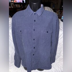 English Laundry Blue Polka Dot Dress Shirt